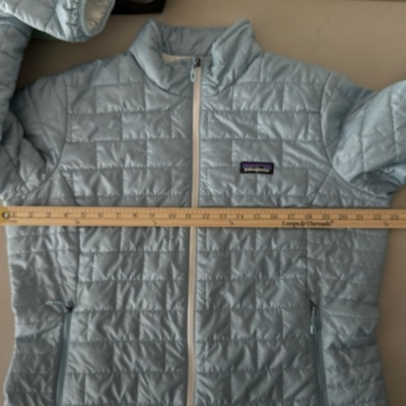 Patagonia Womens Nano Puff Quilted Full Zip Primaloft Lightweight Jacket Blue XL - Picture 9 of 12